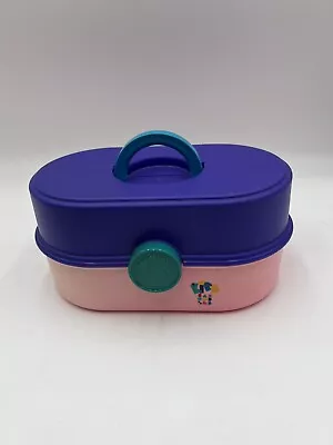 $19.99 • Buy Vintage Small Caboodles Purple & Pink Makeup Case - Model 2610