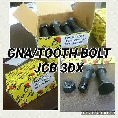  Tooth Point Bolt & Nut 10 Pcs (part No. 826/00303 1340/0701) Jcb Backhoe - 3cx • $39.40