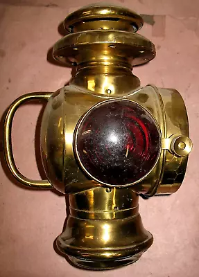 Atwood Castle Brass Oil Tail Lamp  Model 120x Model T Ford Buick Haynes Sears • $325