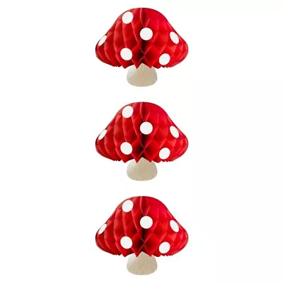  3 Count Honeycomb Ball White Cardboard Child Fairy Garden Mushrooms • £15.99