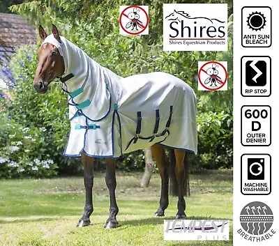 £68.95 • Buy SHIRES HIGHLANDER PLUS SWEET ITCH HOODY Combo Horse Fly And Midge Rug