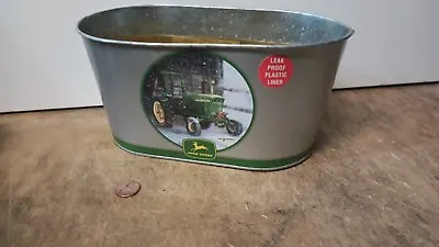 VTG John Deere Tin  Tub Or Wash Bucket Licensed Product 9x 6 Nice • $7.95