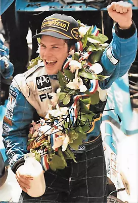 Jacques Villeneuve SIGNED  Indianapolis 500 Winning Podium Portrait  1995 • £19.99