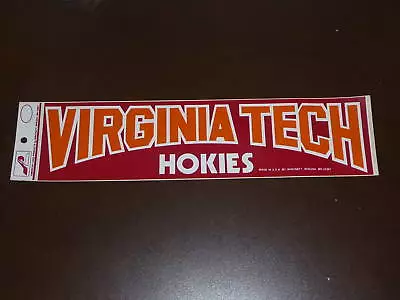 Virginia Tech Hokies Bumper Sticker Very Colorful • $2.99