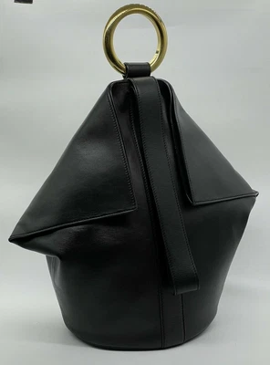 $1100 • Buy Alexander McQueen Black Calfskin Butterfly Ring Bag - RRP $2,799