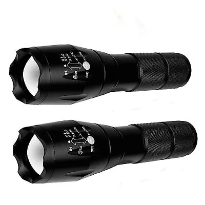 2 Pack Tactical Flashlights Torch Military Grade 5 Modes 3000 High Lumens Led... • $14.95