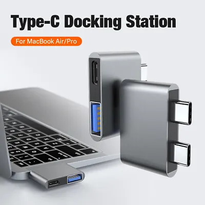 SuperSpeed USB 3.0 Dual Type C Hub Adapter PD Fast Charging For Macbook Pro/Air • $16.98