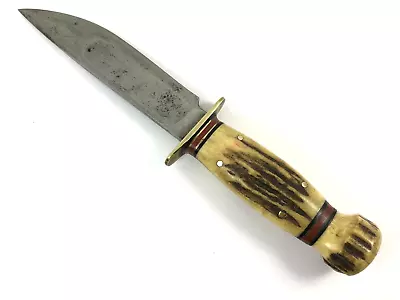 1911-1923 Marble's 5  IDEAL Knife Stag Handles & Pommel LARGE Nut Circa 6071-MXX • $599.97