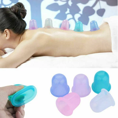 $12.79 • Buy Anti Cellulite Cupping Cups Silicone Medical Vacuum Massage Therapy Set Of 4