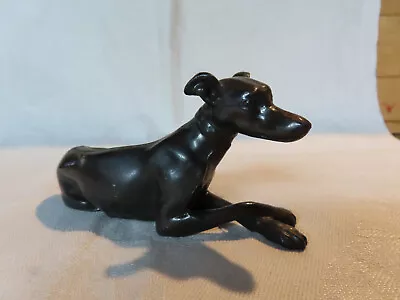 Antique Vintage Metal Greyhound Or Whippet Dog Figurine With Bronze Finish • $50