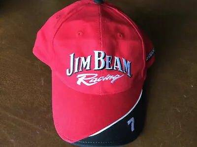 Vintage Jim Beam Racing #7 Baseball Cap Hat Style Master Drink Smart • $15.40