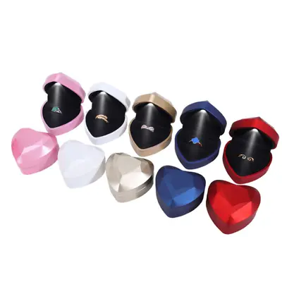 Ring Pendant Earrings Box With Led Light Heart Shape Engagement Wedding Gift • £7.29