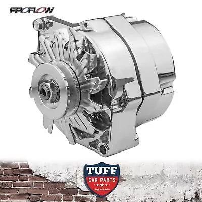 283 307 327 350 Chev V8 Proflow Alternator 100 Amp Chrome Plated Internal Reg • $178.60