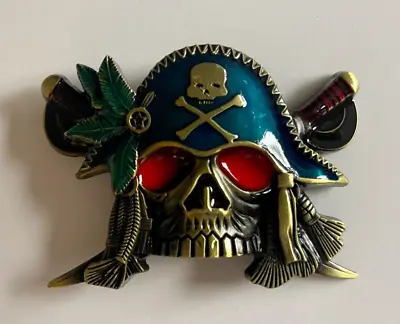 Pirate Belt Buckle Skull And Cross Bone Pirate Halloween Props Pirates • $14.99