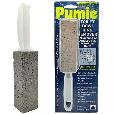 Pumie Toilet Bowl Ring Remover TBR-6 Grey Pumice Stone With Handle Removes... • $18.51