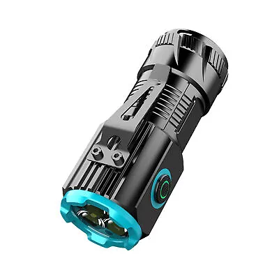 Mini LED Torch Light Rechargeable Flashlight Camping Lamp Hat Clip Light • $23.54