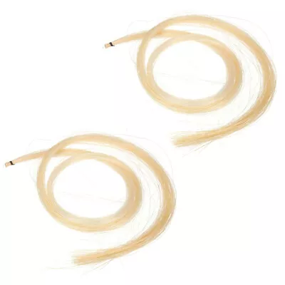 2 Hank Universal Stallion Horse Hair For Violin Bow Stringed Instruments Parts • £4.26