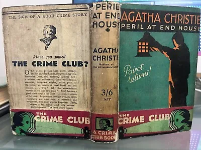 £350 • Buy Agatha Christie  Peril At End House  Ultra Rare Original 3/6 Dj. Hb Collins 1934