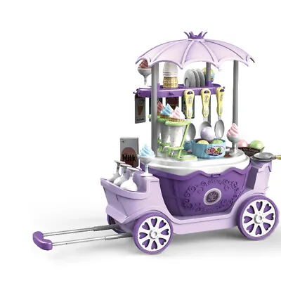 Children Ice Cream Vending Cart Kids Learning Toy Activity For 3 Preschool Fun  • £99.99