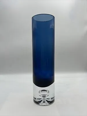 Tapio Wirkkala 3586 Signed Mid Century Blue Bubble  Vase 10  1/2” Tall • £91.60