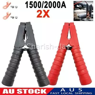 Heavy Duty Alligator Battery Clamps  Jumper Lead Test Clips Connector 1set AJ • $18.39