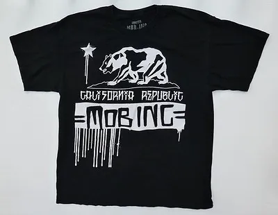 MOB Inc Shirt Mens Size XL Black/White California Republic Graphic T Excellent  • $10.50