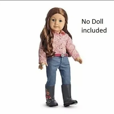 American Girl SAIGE PARADE OUTFIT Jeans Shirt Boots Cowgirl Outfit NIB Retired • $85.64