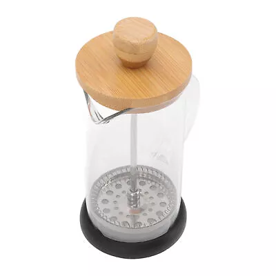 (350ml Bamboo Cover) French Press Heat Resistant Stable Fashionable • £15.19