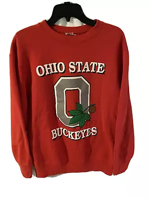 Vintage Ohio State University Buckeyes Leaf Logo Red Sweatshirt • $38