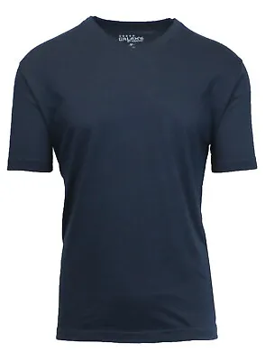 Men's Solid V-Neck Short Sleeve T-Shirt [Multiple Colors] M-2X New FREE SHIPPING • $8.95