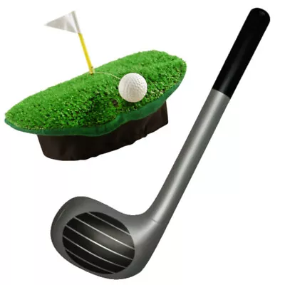 Crazy Golf Hat & Inflatable Golf Club Funny Golf Fancy Dress Stag Party Costume • £7.99