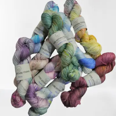 4 Ply Yarn Merino Silk Fingering Sock 100g Hand Dyed Wool Knitting Crochet • £22