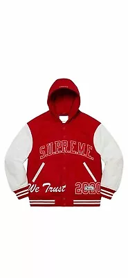 Supreme King Hooded Varsity Jacket Red Brand New Deadstock • $999.99