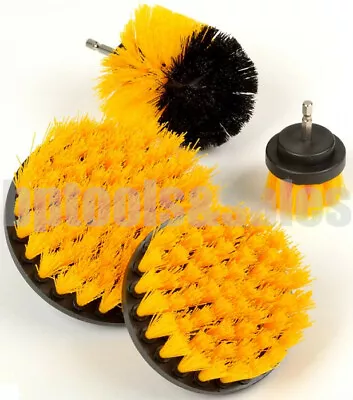 $14.99 • Buy 4pc Scrubber Cleaning Drill Brush Attachment Kit Power Scrubbr Carpet Floor Tile