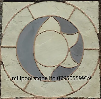 Paving Sun & Moon + Sq Off Kit   Patio Slab Circle Garden (delivery  Exceptions) • £170