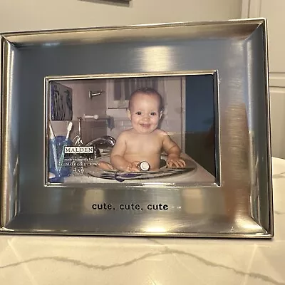 Malden “CUTE” Kids Pets Baby Silver Finish Picture Frame 4x6 NEW Read • $8