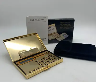 £14.33 • Buy Sceptre 24K Gold Plated Brass Calculator Business Credit Card Holder Vintage