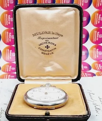 Mulder La Haye Representant Vacheron Constantin Geneve Nickel Pocket Watch Boxed • $630.36