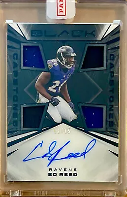 2021 Panini Black Capstones Ed Reed Auto-Patch /15 #CS-ER • $149.99