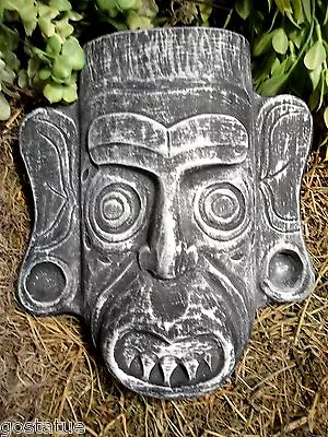 Tiki Face Mold Plastic Concrete Plaster Mould Tropical 13  X 11  X  Up To 3   • $39.95