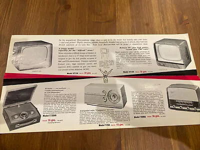 Marconiphone RADIOS TV Advertising Leaflet - L56 • $18.67