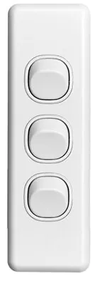 3 Gang Architrave Light Switch White  SAA Clipsal Classic Style • $12.50