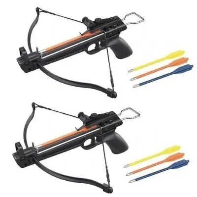 2 X 50 Lb Crossbow Gun Pistol Hand Held Archery Hunting Cross Bow W/ Arrows • $59.99