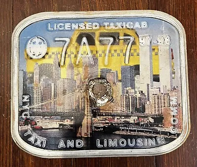 Vintage New York City Nyc Taxi Medallion License Permit • $49