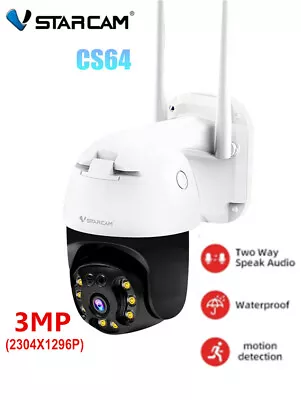 Vstarcam CS64 3MP HD 1080P Wifi IP Camera Security Camera PTZ Outdoor Waterproof • $60.79