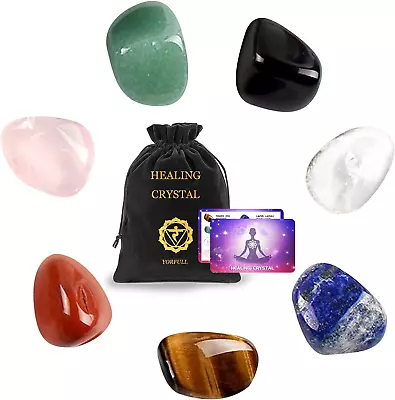 7pcs Crystals For Beginners Natural Stones Set Crystals And Gemstones7 Chakra • £7.21