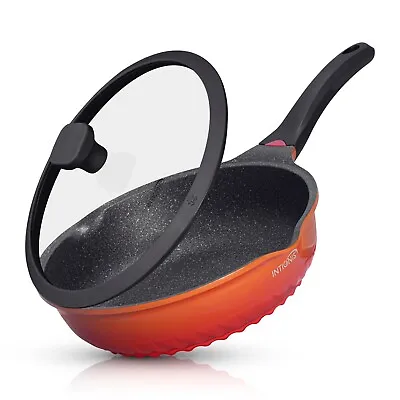 £39.99 • Buy Non Stick Frying Pan With Lid Cover All In One Aluminium 28cm Wok Deep Large