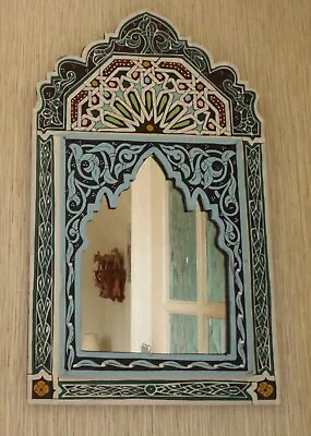 Hand Painted Oriental Moroccan Mirror 48 Cm X 28 Cm • £29.99