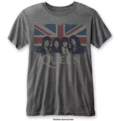 Queen Vintage Union Jack T-Shirt Grey New • $21.96