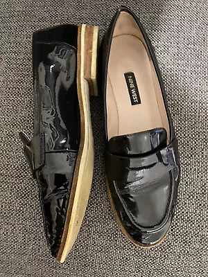 NINE WEST Black Patent Leather Loafers 7 • $31.50